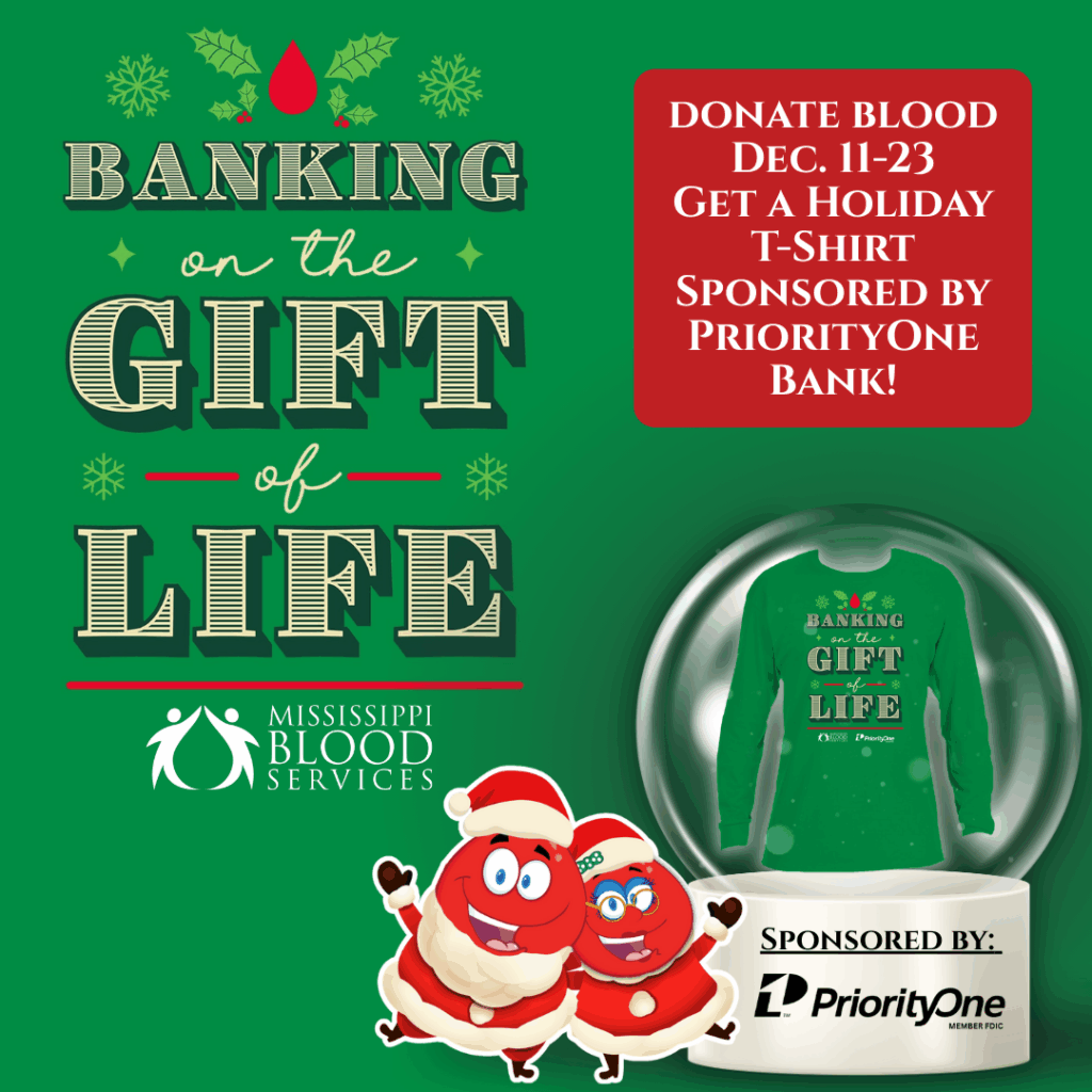 Countdown to Christmas Holiday Blood Drive PriorityOne Bank